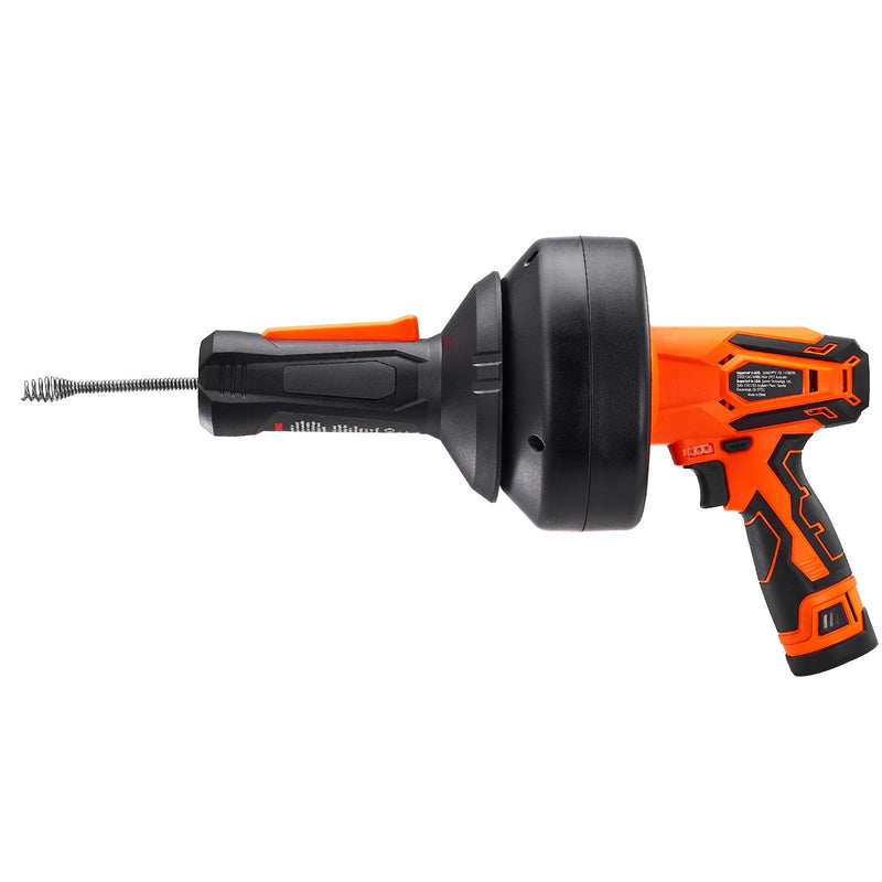 12V Electric Drain Auger, 25FT Cordless Plumbing Snake