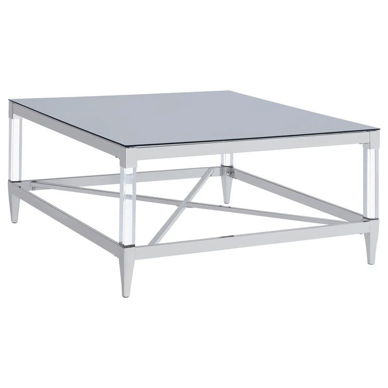 Lindley 2-piece Square Coffee and End Table Set Chrome by Unique Piece Furniture