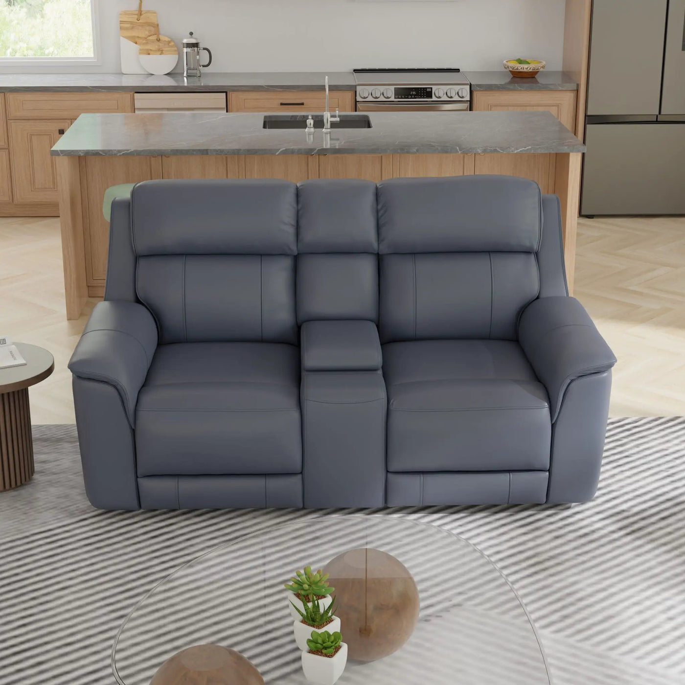 Oslo - Dual Power Reclining Loveseat With Console by HouseOfZazla