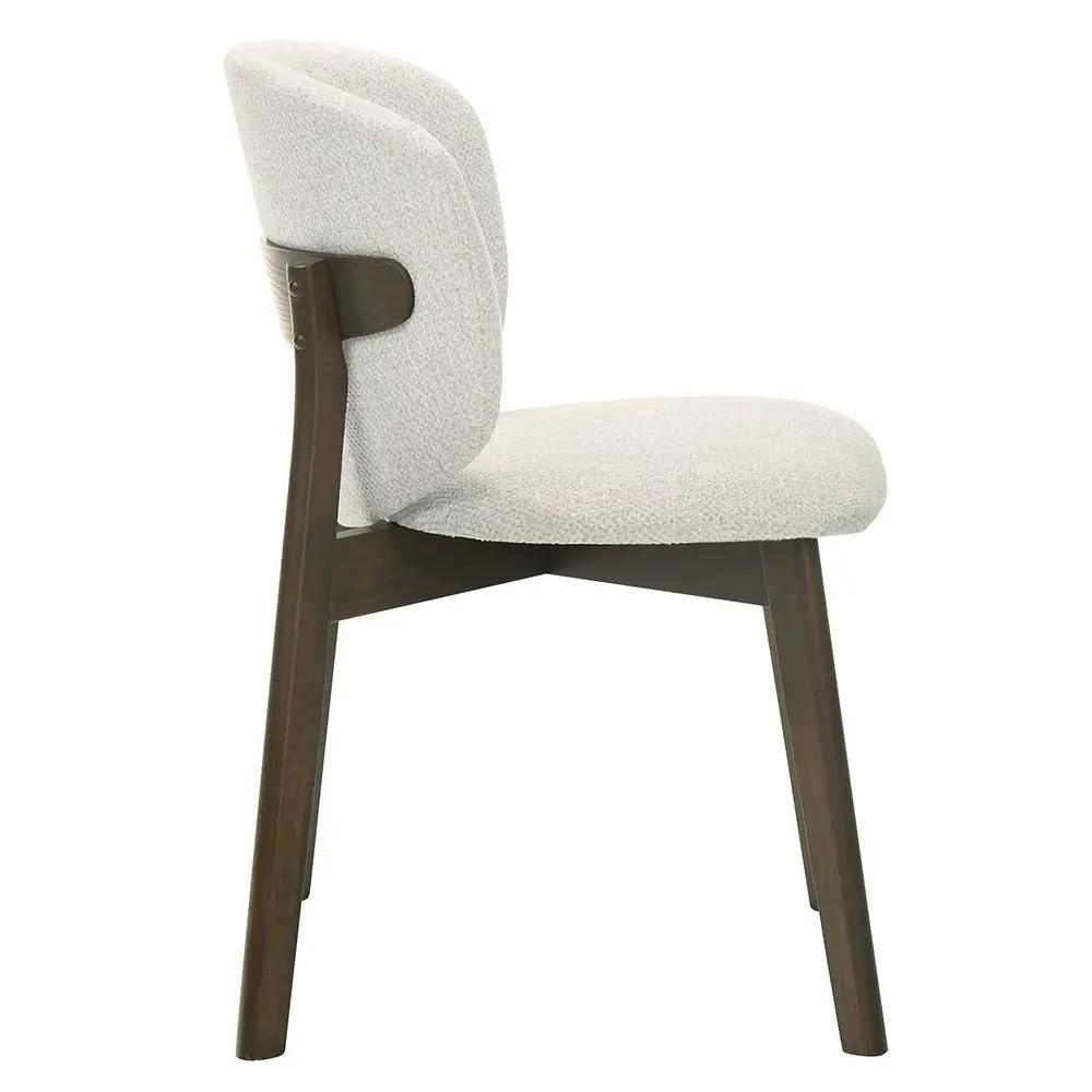 Mallin - Side Chair (Set of 2) - Gray Chenille & Walnut by Unique Piece Furniture