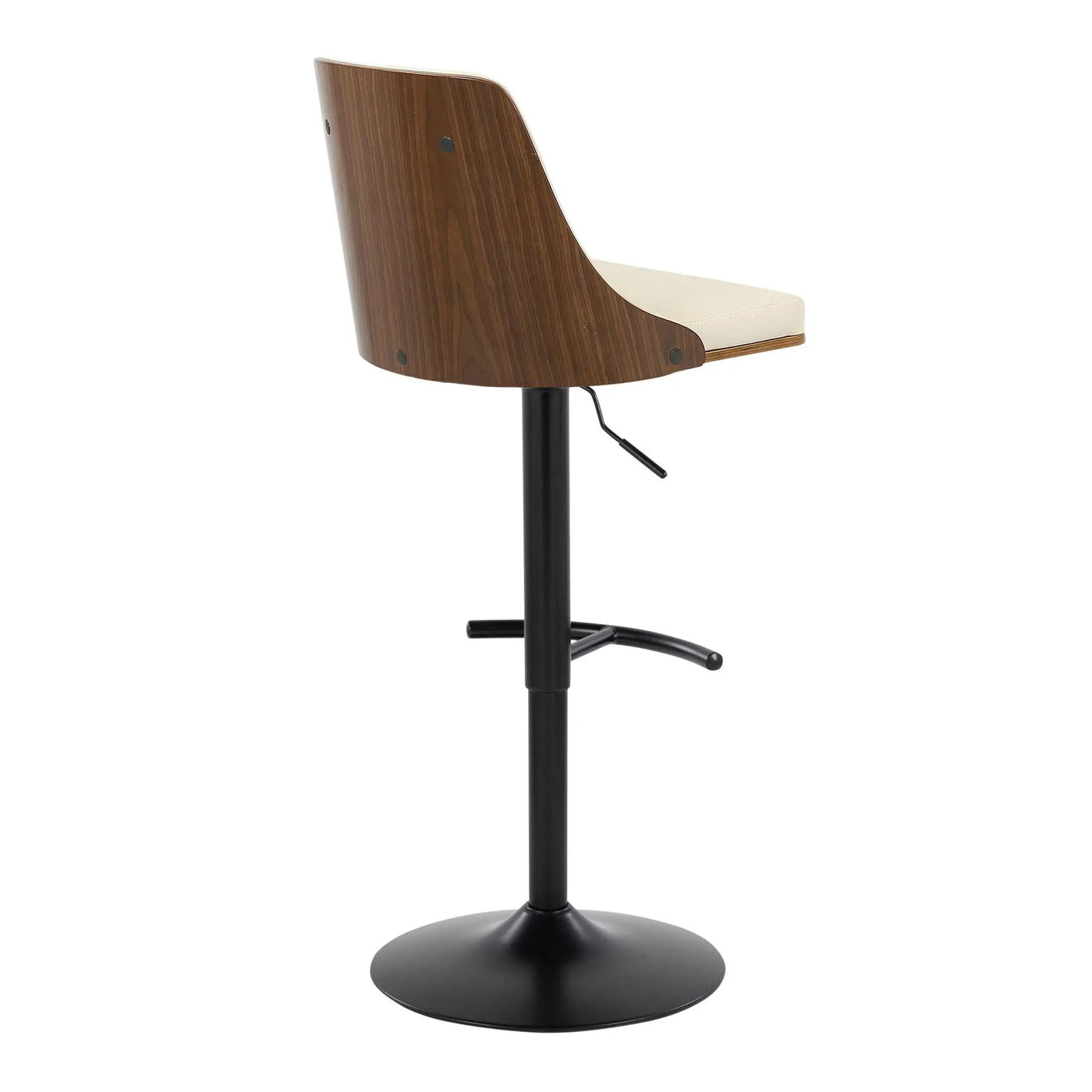 Gianna - Mid Century Modern Adjustable Barstool, Swivel With Rounded T Footrest (Set of 2) by HouseOfZazla