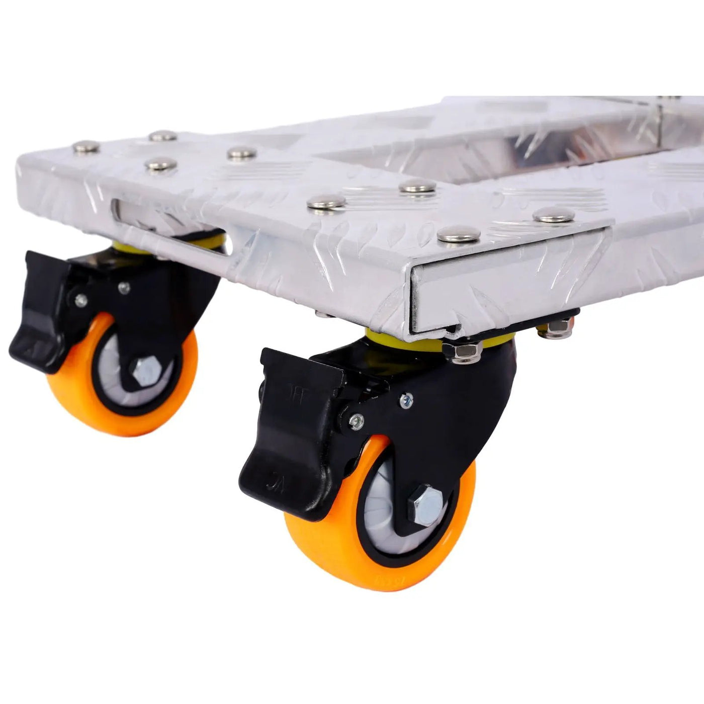 Heavy Duty Furniture Dolly Trolley Car, Aluminum Frame With 3" Tpu Professional Casters, Brake Option by HouseOfZazla