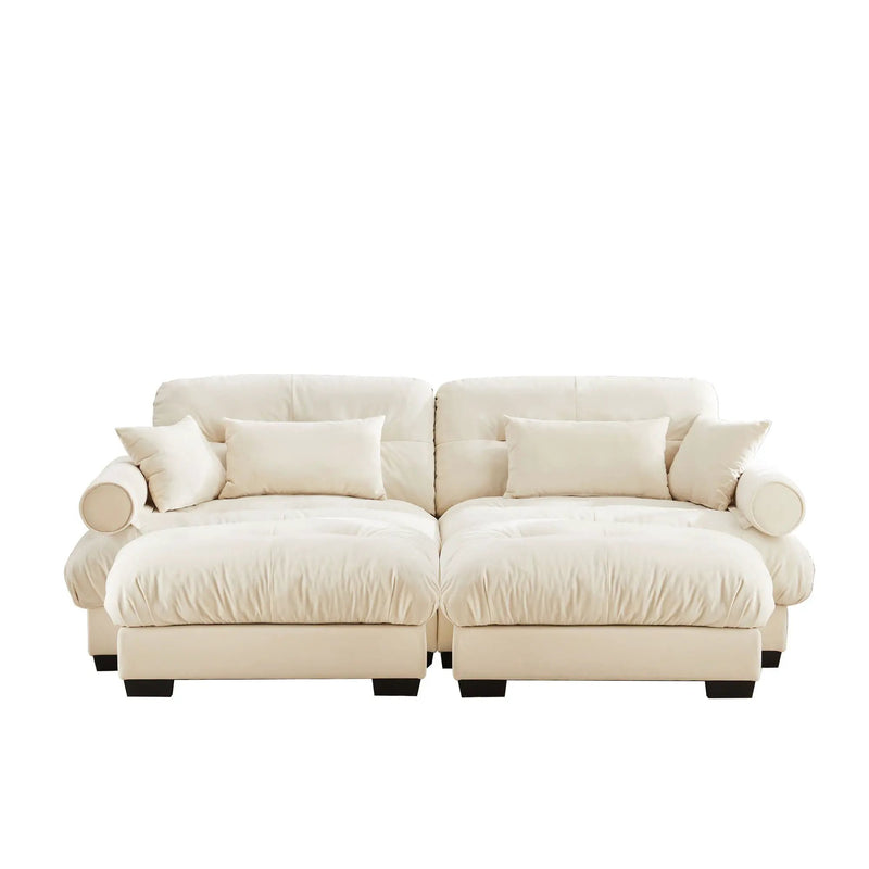Super Comfort Oversized Modular Sectional Sofa With Movable Ottoman by Unique Piece Furniture
