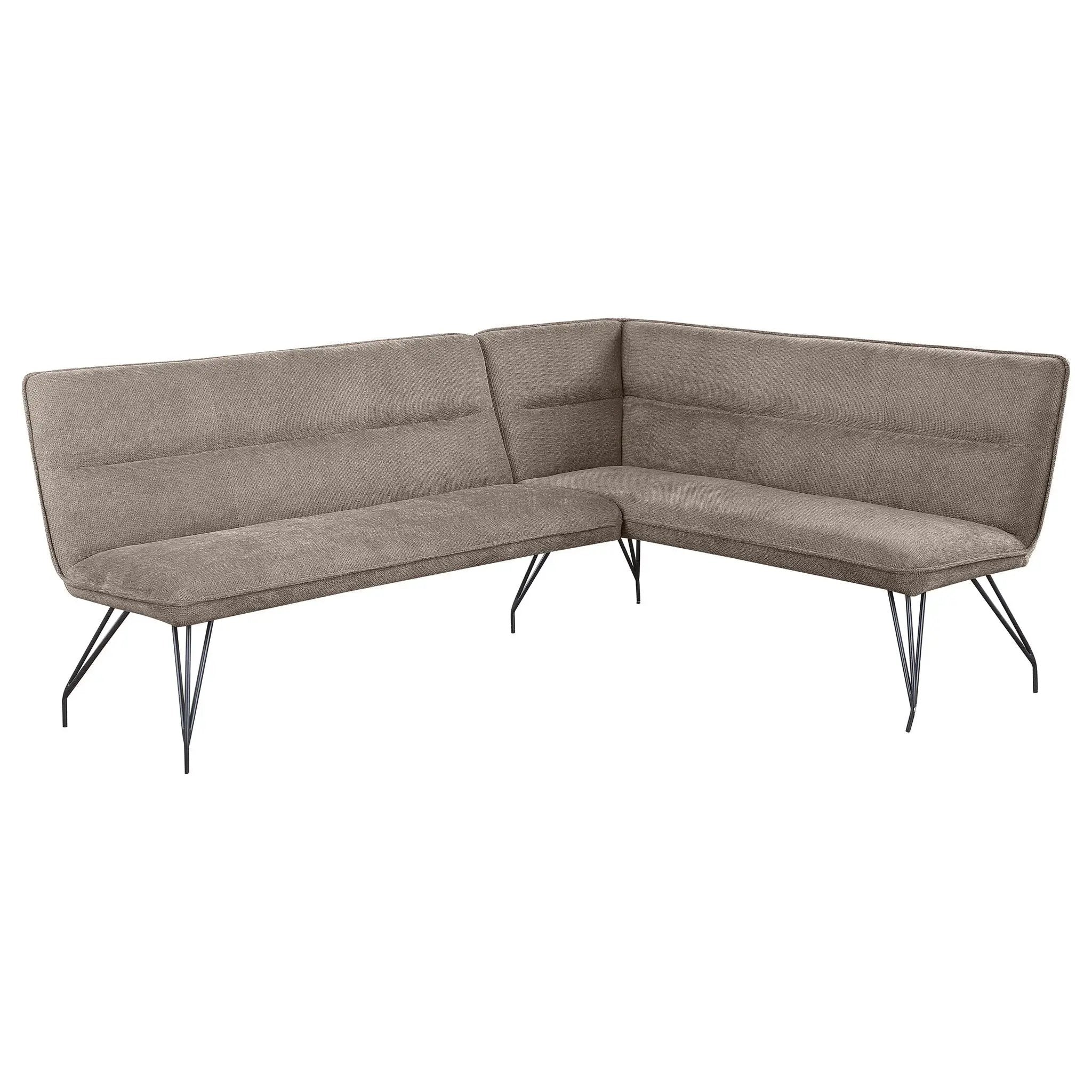 Dodson Fabric Upholstered L-Shaped Nook Dining Bench Taupe by Unique Piece Furniture