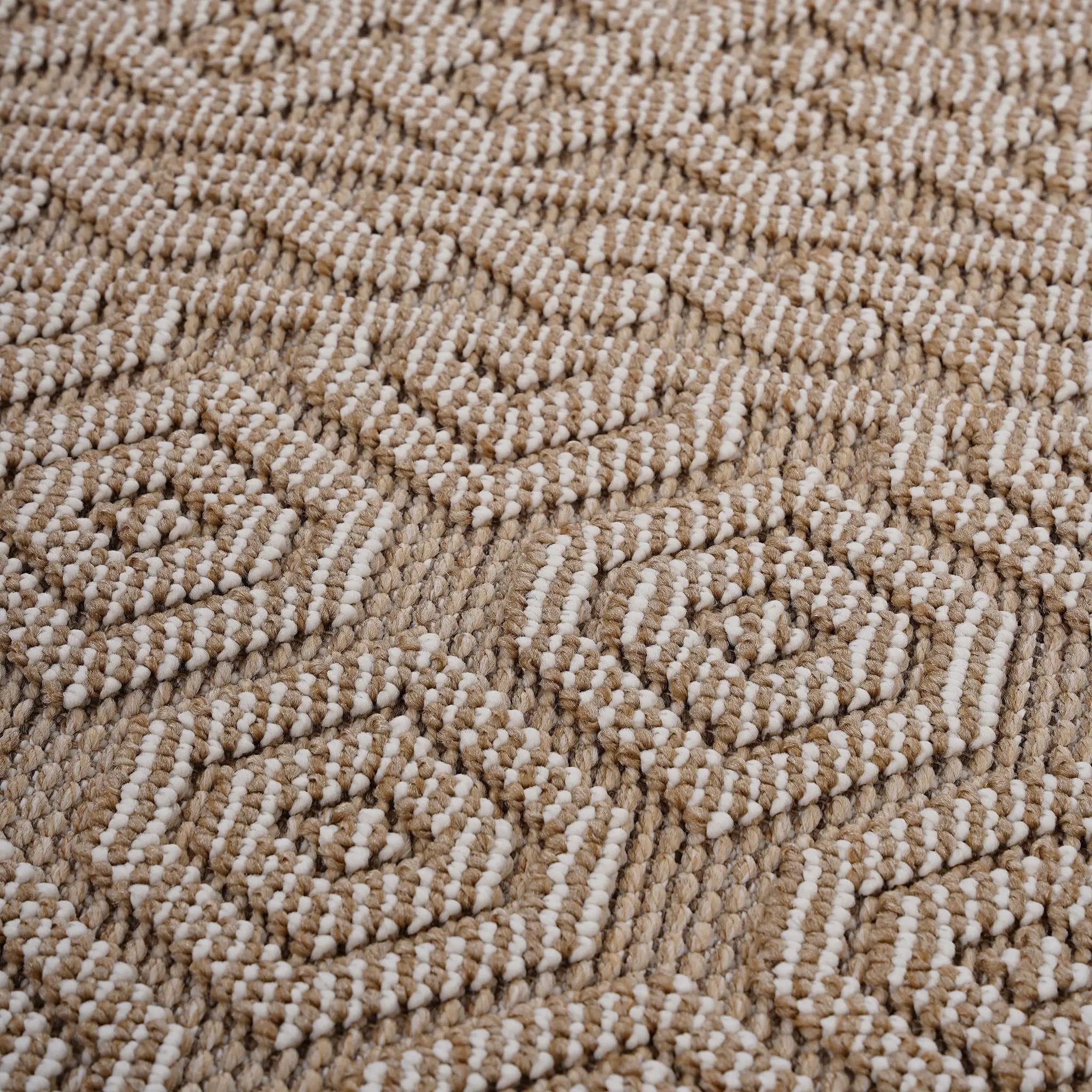 Guros - 6' X 9' Geometric Indoor / Outdoor Area Rug - Mocha by Unique Piece Furniture