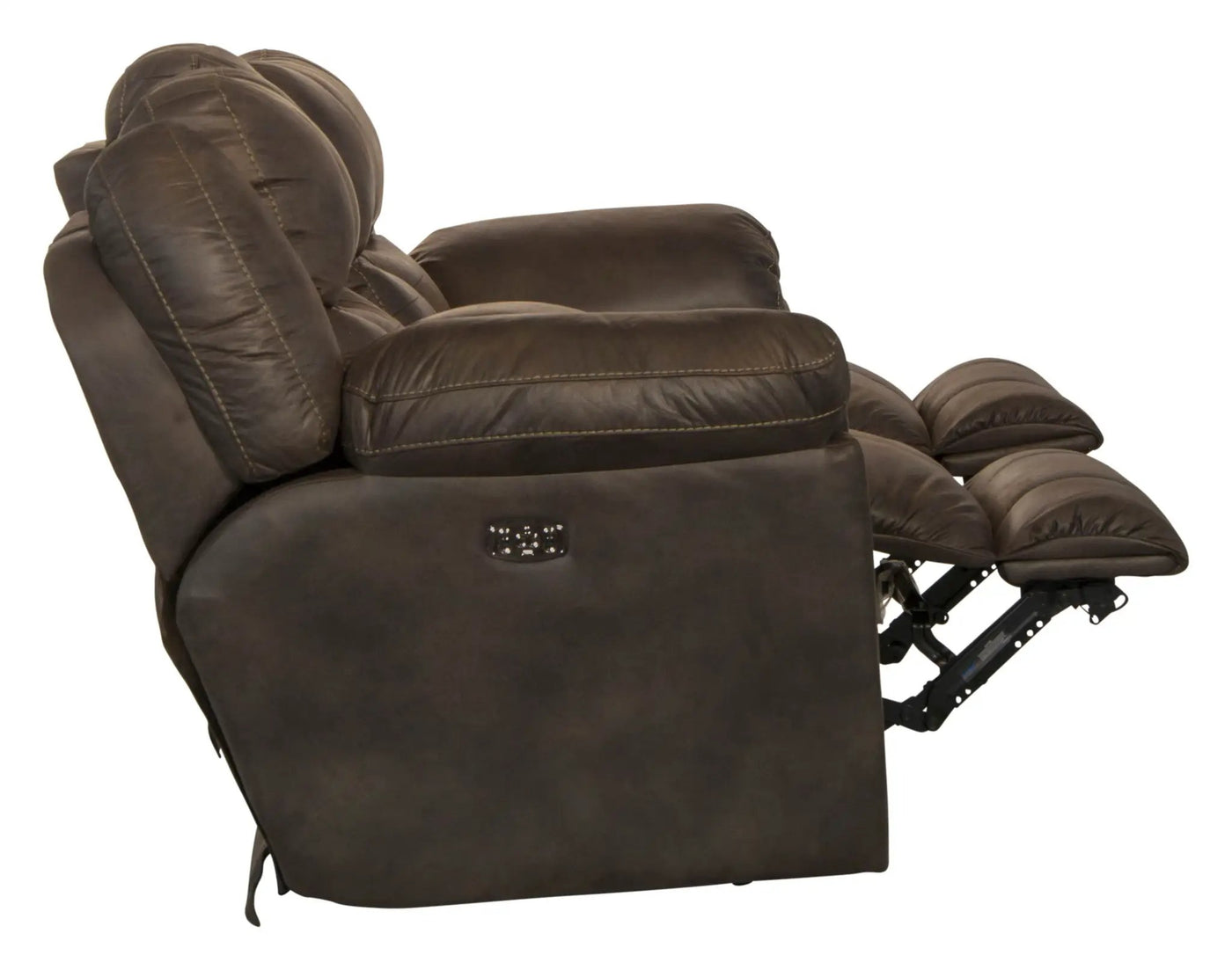 Ferrington - Power Lay Flat Reclining Console Loveseat with Power Adjustable Headrest & Lumbar by Unique Piece Furniture