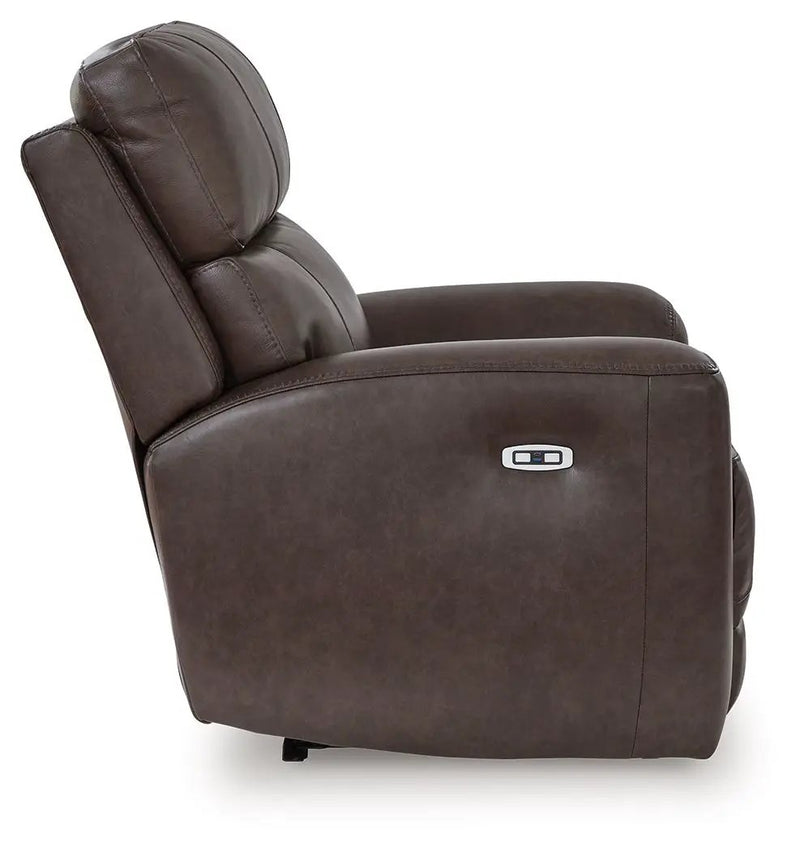 Crossplex - Power Recliner / Adjustable Headrest - Smoke by Unique Piece Furniture