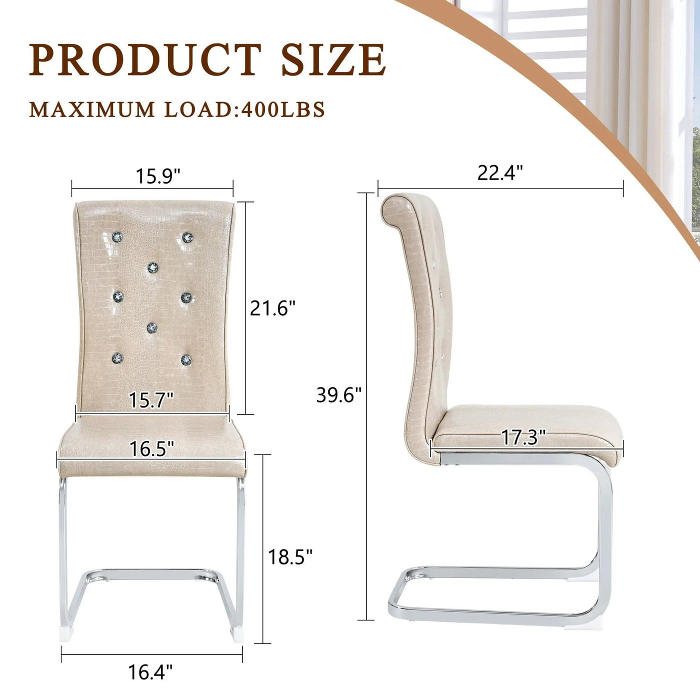 Elegant Design Upholstered Dining Chairs by HouseOfZazla