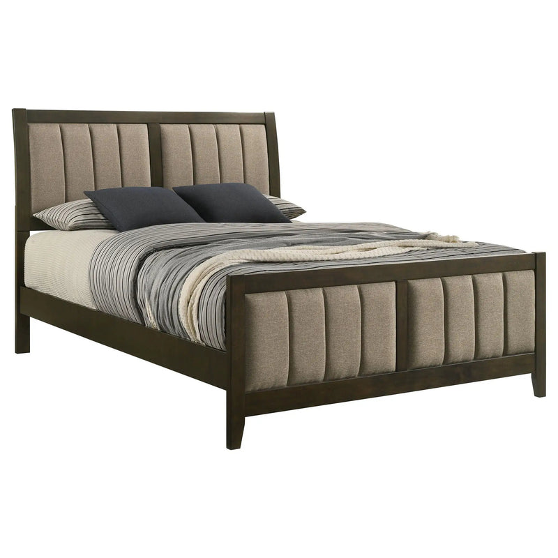 Wilkes 51-inch Upholstered Queen Bed Dark Cocoa by Unique Piece Furniture