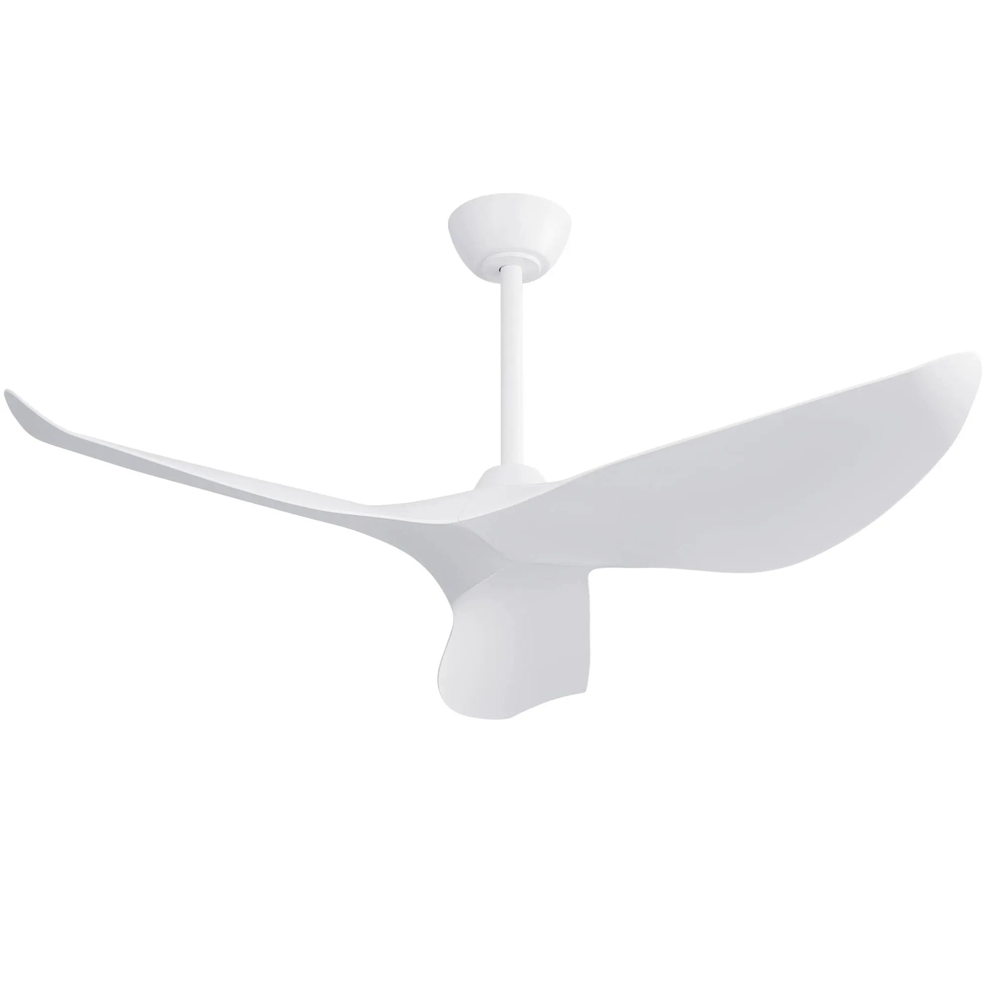 Ceiling Fan Without Light, DC Motor Remote Control Fan For Indoor / Outdoor Use - White by Unique Piece Furniture