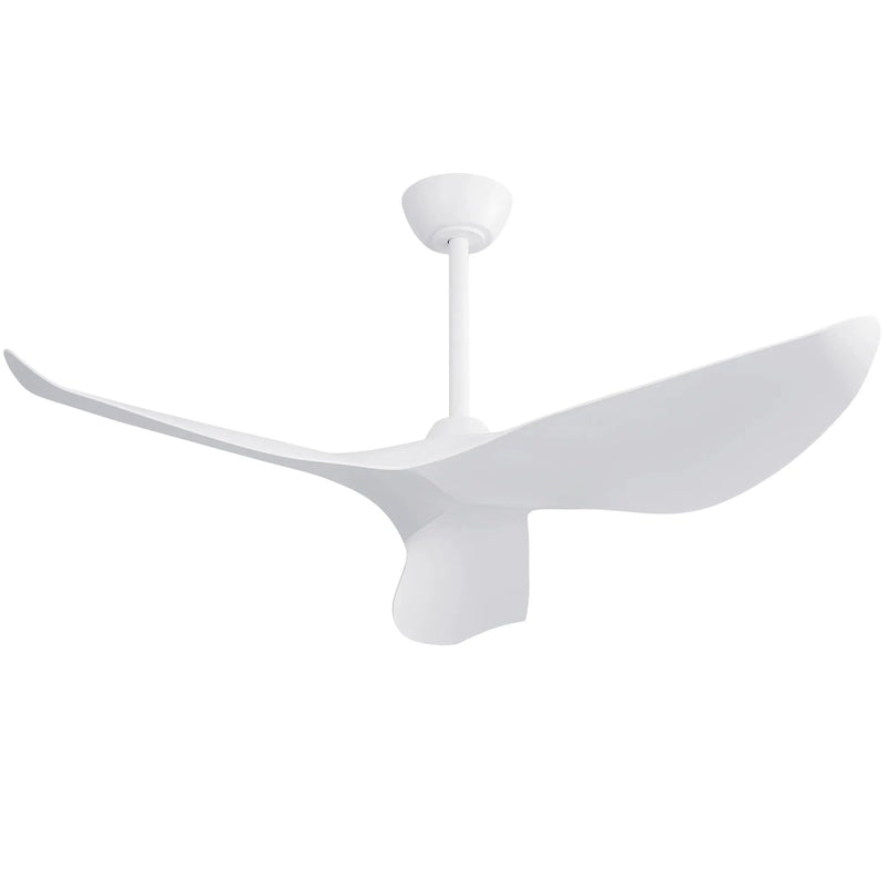 Ceiling Fan Without Light, DC Motor Remote Control Fan For Indoor / Outdoor Use - White by Unique Piece Furniture