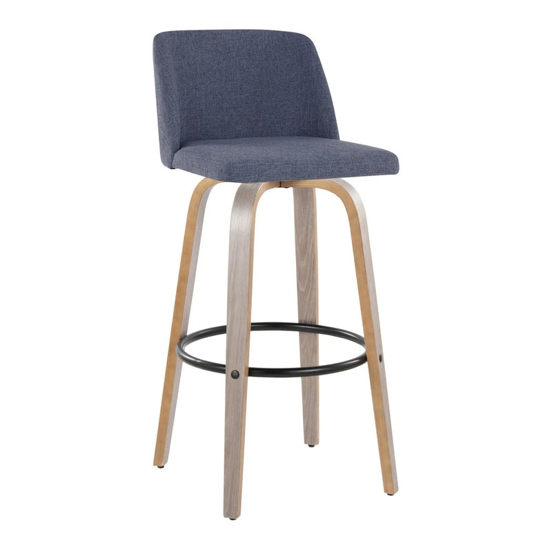 Toriano - Fixed Height Contemporary Barstool With Swivel With Round Footrest (Set of 2) by Unique Piece Furniture