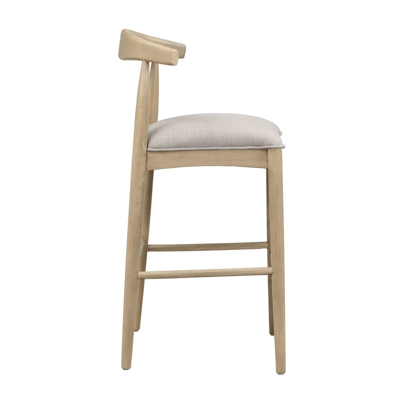 Bar Stool in Pebble Fabric (Set of 2) by HouseOfZazla