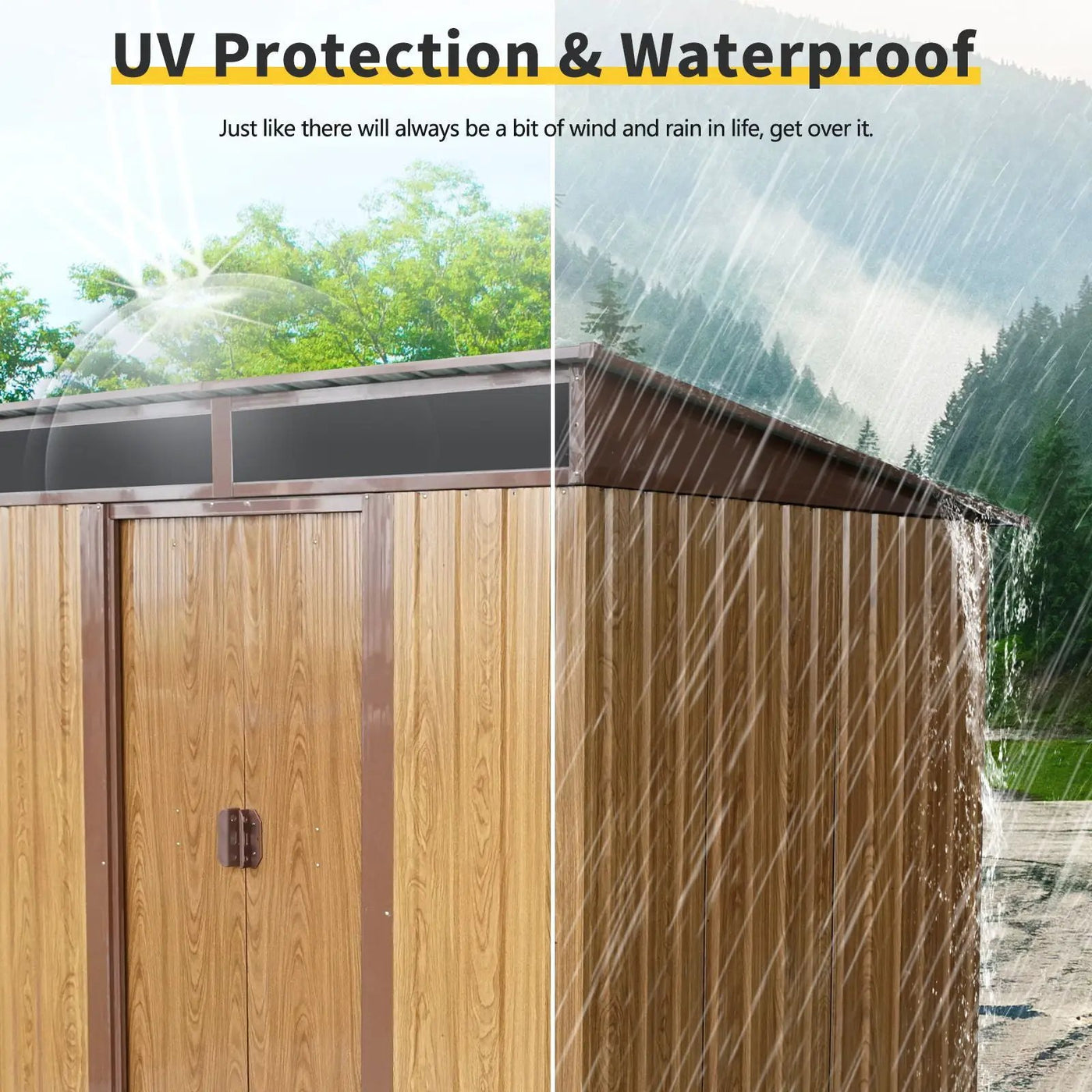 Outdoor Metal Storage Shed And Transparent Plate For Garden, Lawn by HouseOfZazla