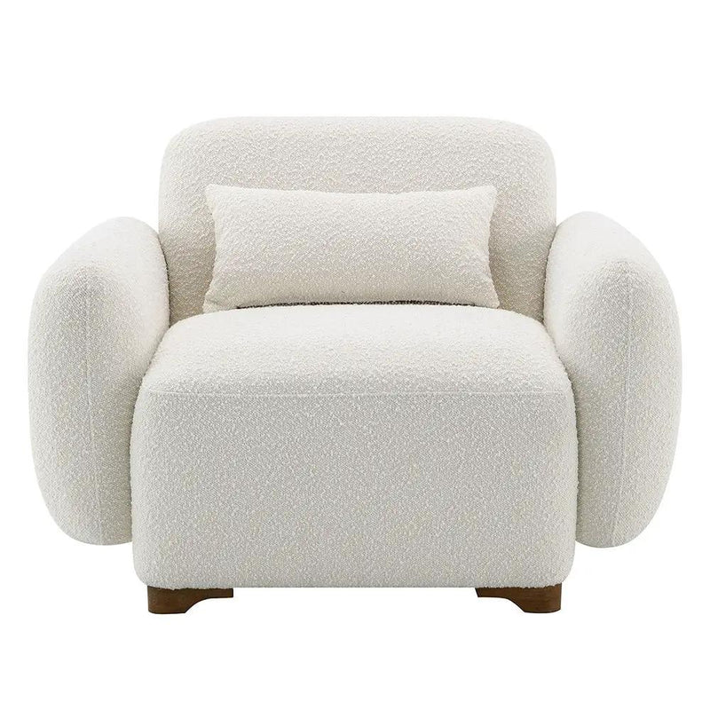 Darius - Chair With Pillow - Beige Boucle by Unique Piece Furniture