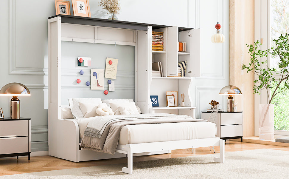Multi-Functional Murphy Bed with Sofa, Desk, and Storage Cabinet by HouseOfZazla