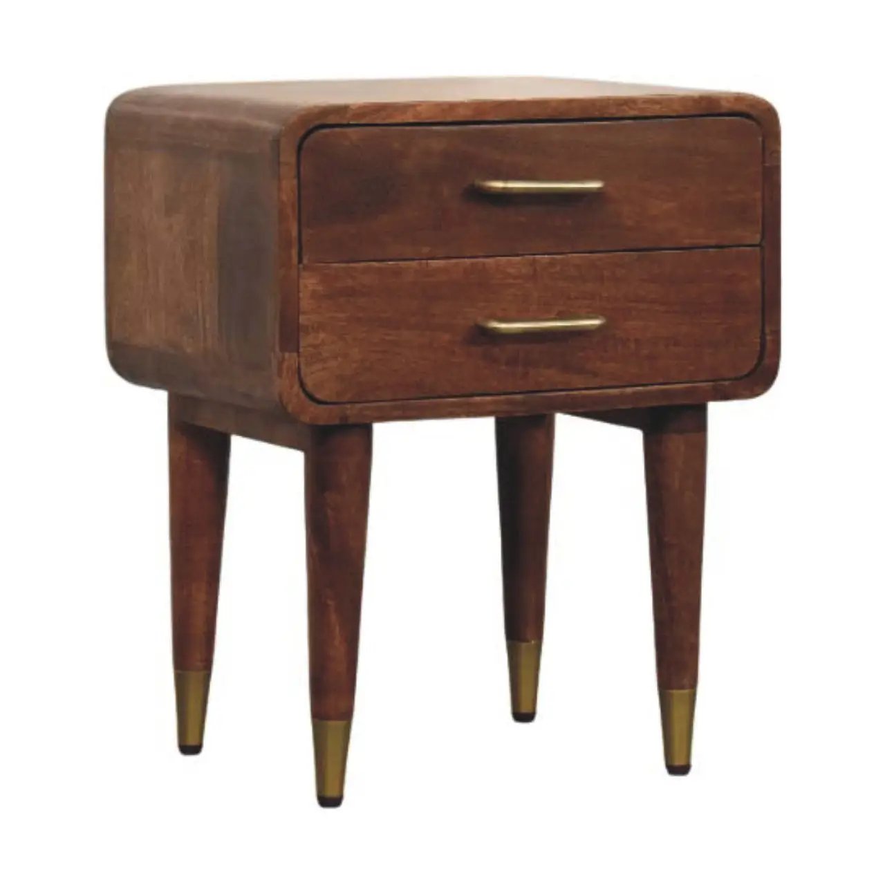 Solid Wood Astor 2-Drawer Nightstand by HouseOfZazla