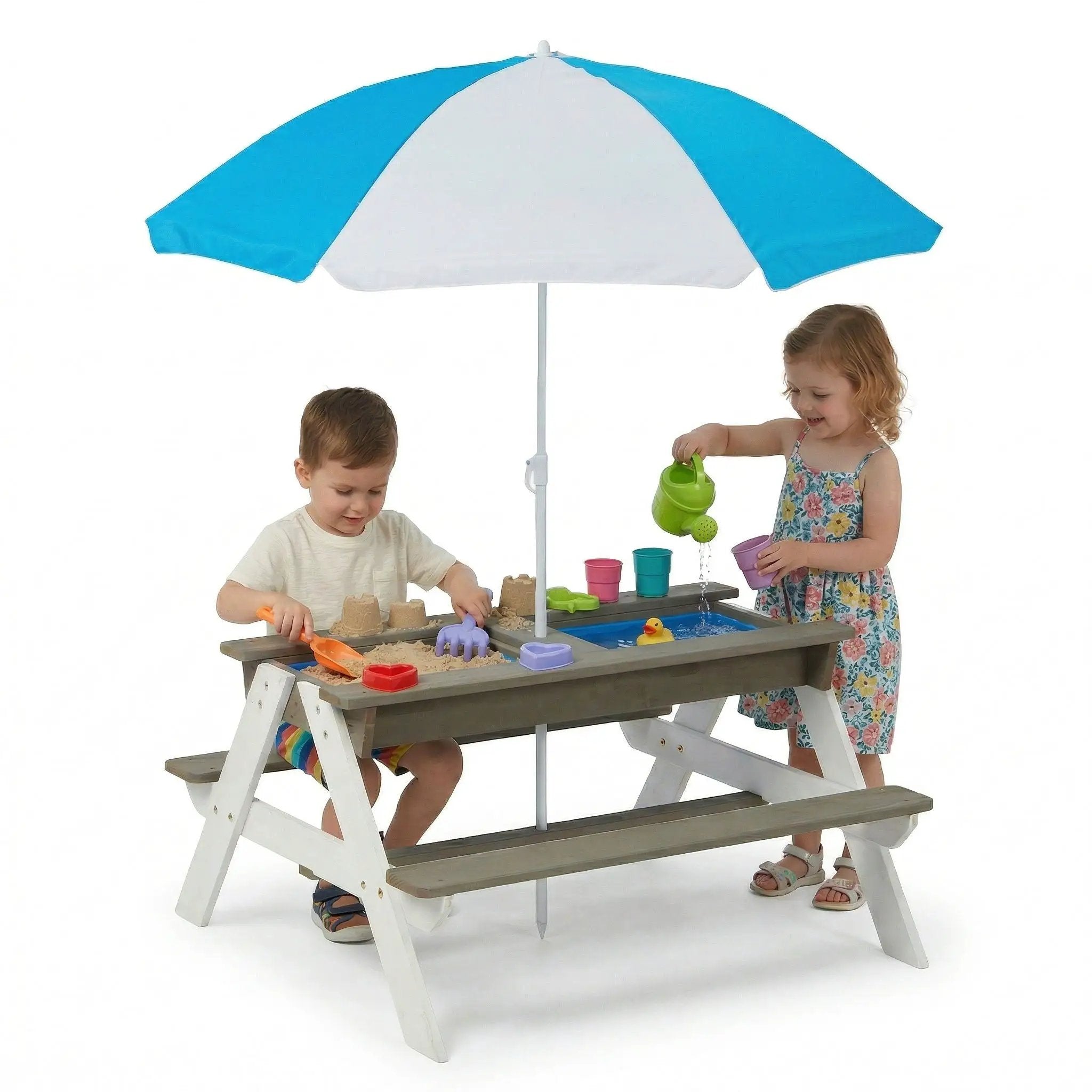 Kids Picnic Table With Sand And Water Table Conversion by Unique Piece Furniture