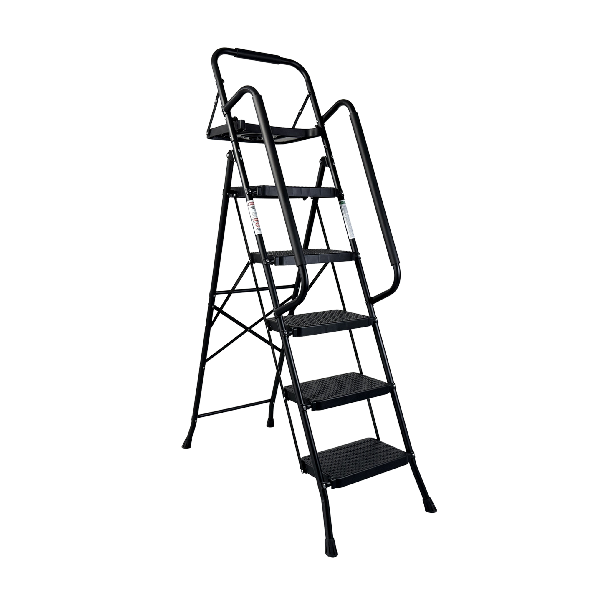 Folding Step Ladder with Wide Anti-Slip Pedal by HouseOfZazla
