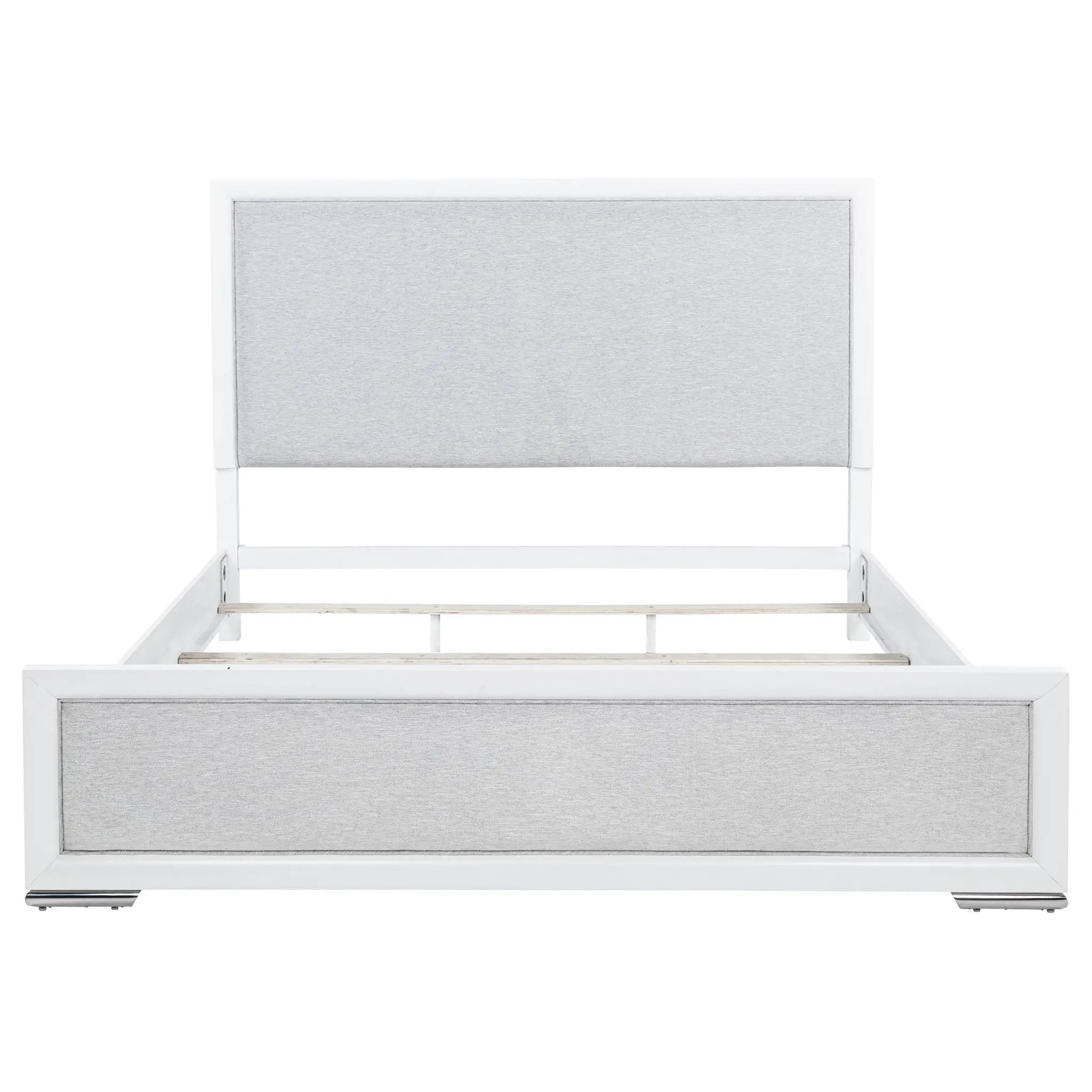 Gracemont 57-inch Eastern King Panel Bed Grey and White by Unique Piece Furniture