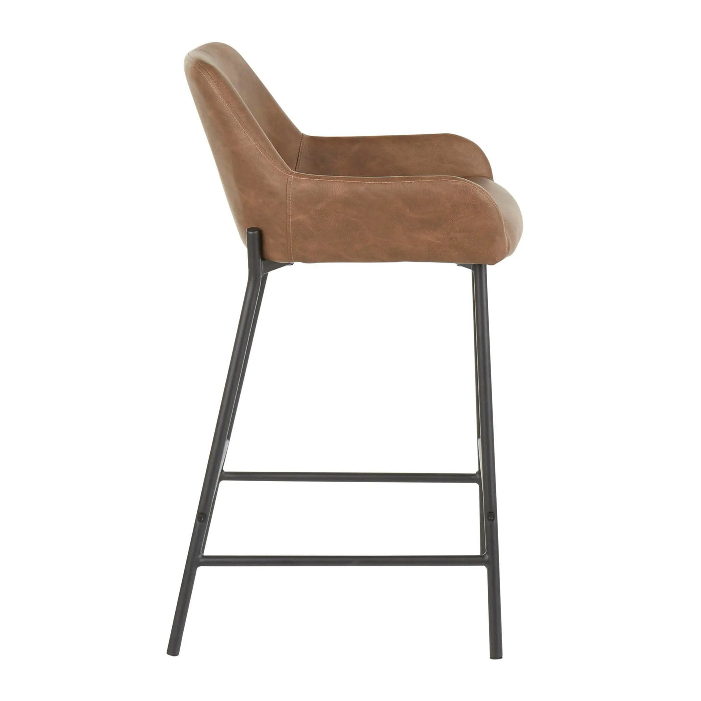 Daniella - Industrial Fixed Height Counter Stool (Set of 2) by HouseOfZazla