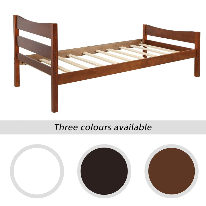 Twin Size Platform Bed With Headboard And Wooden Slat Support by Unique Piece Furniture