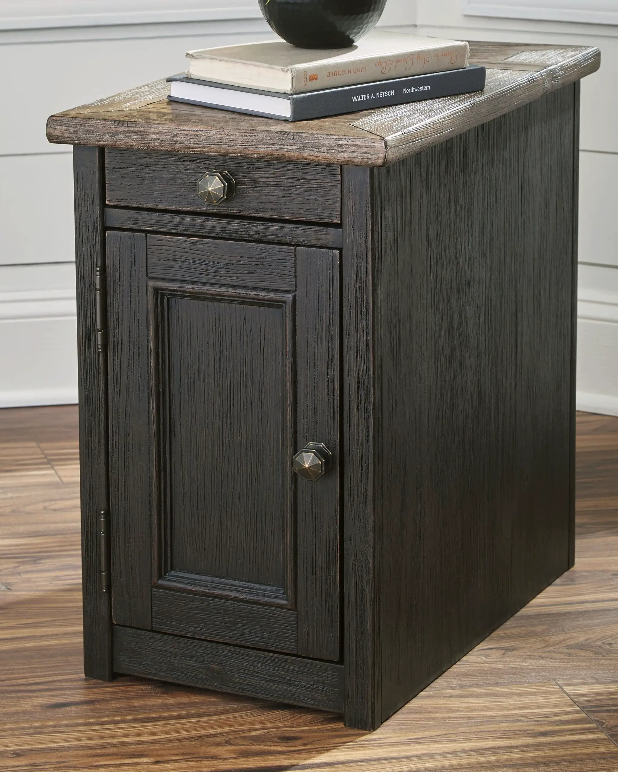 Tyler Creek - Chair Side End Table - Grayish Brown / Black by Unique Piece Furniture