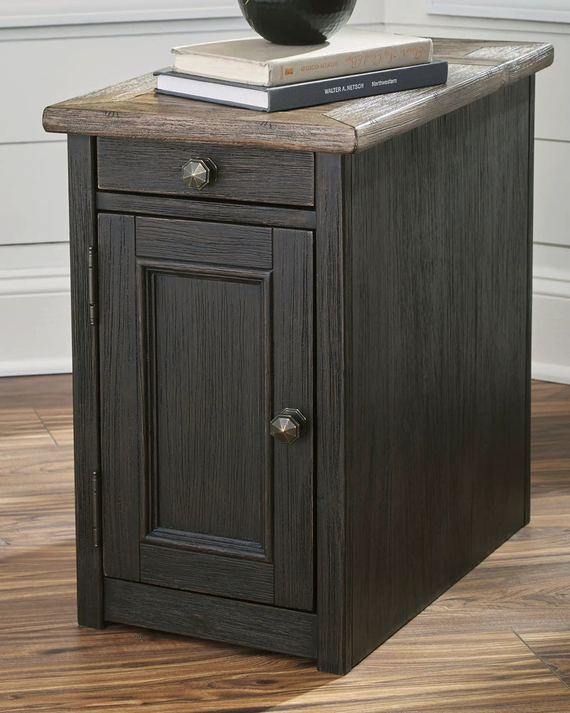 Tyler Creek - Chair Side End Table - Grayish Brown / Black by Unique Piece Furniture
