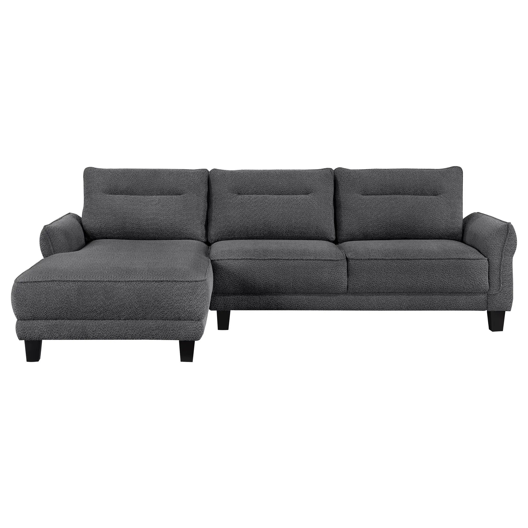 Verona - Loose Back Sectional Sofa - Gray by HouseOfZazla