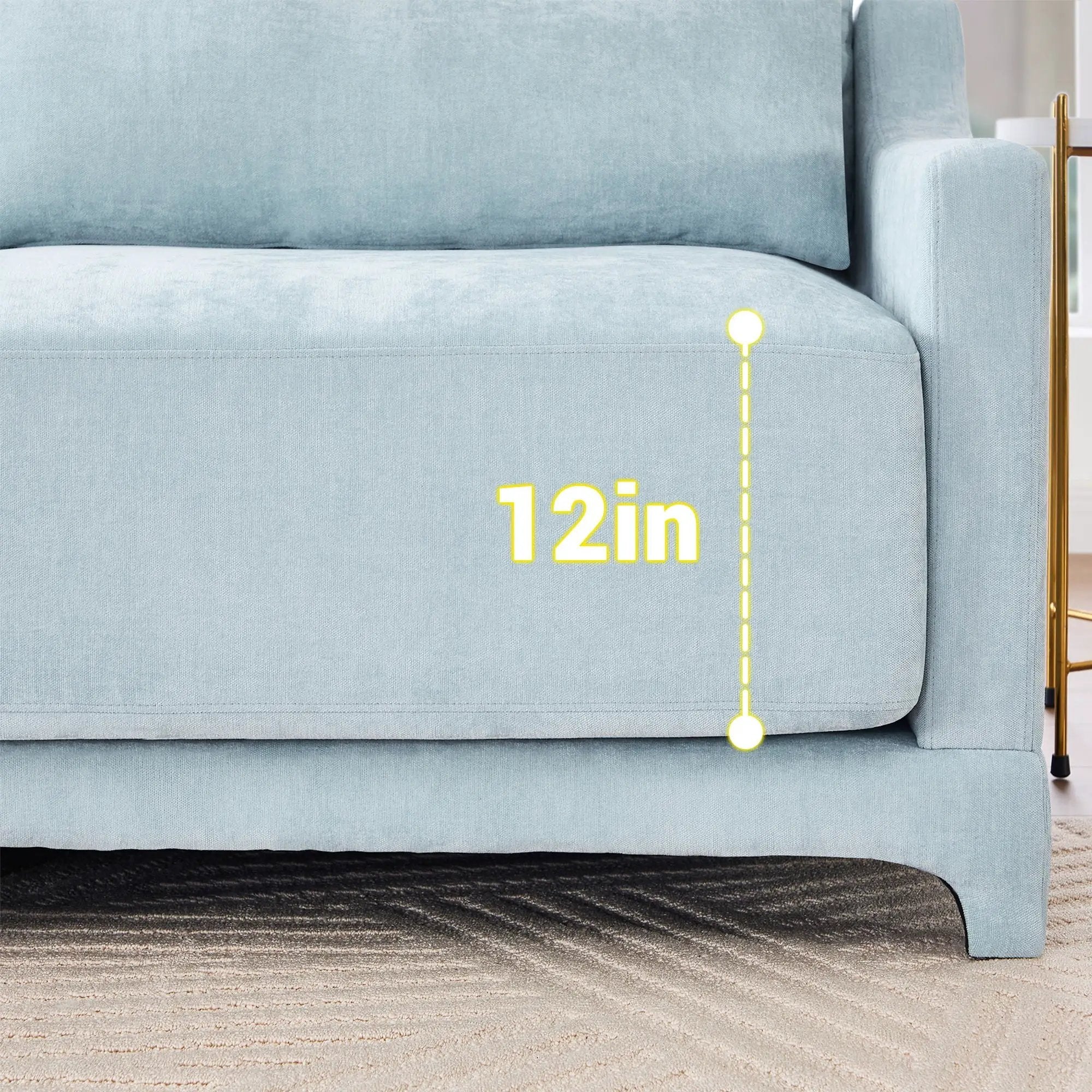 Stylish Sofa With Ottoman And Lumbar Pillows, Ergonomic Design by HouseOfZazla