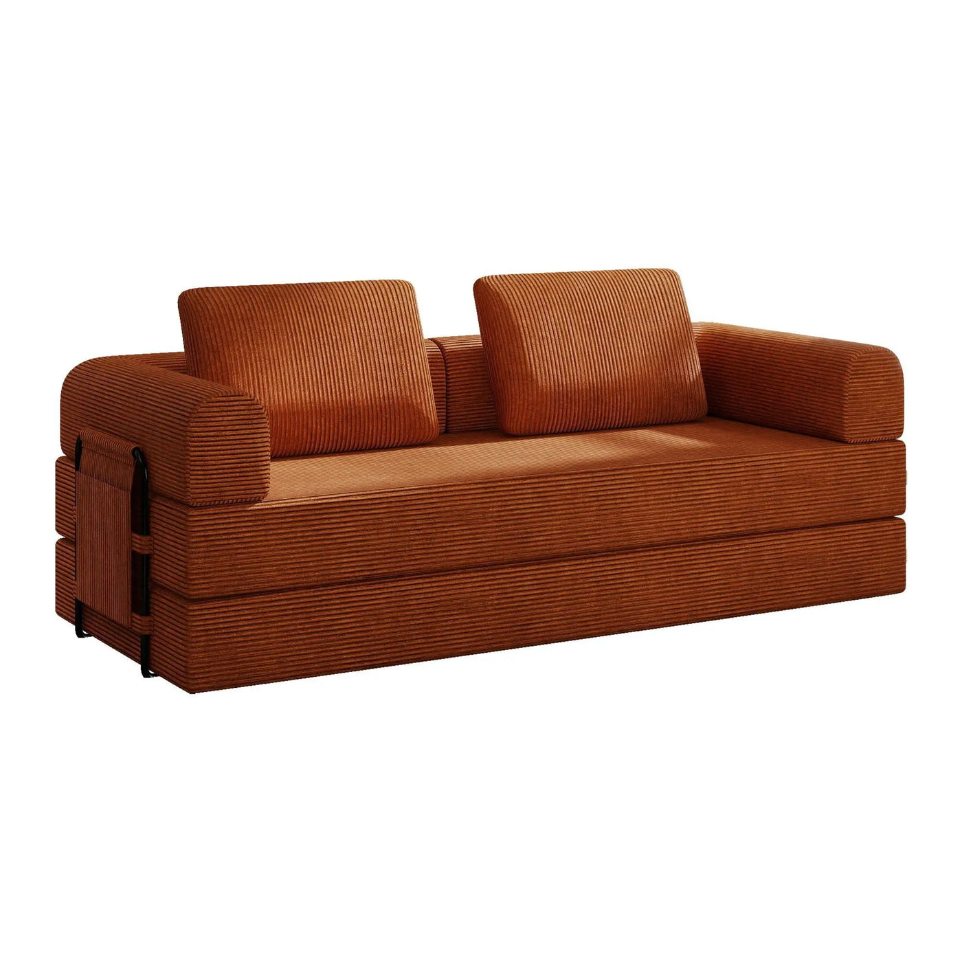 Convertible Sleeper Sofa Bed With Cylindrical Pillow by HouseOfZazla