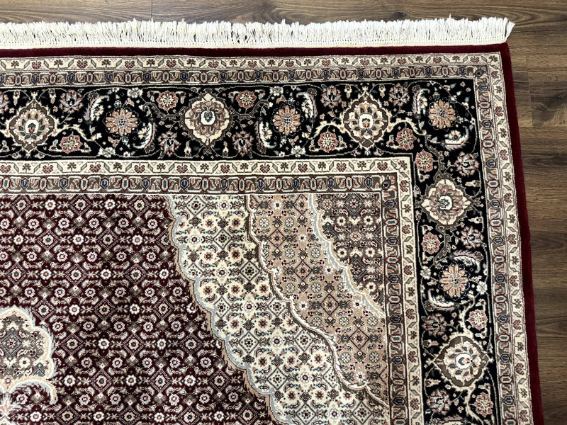 Sino Persian Rug 8x10, Herati, Elegant Oriental Carpet, Dark Maroon by Jewel Rugs