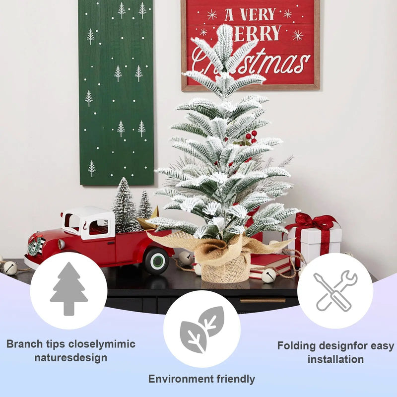 50CM Flocked Tabletop Christmas Tree by HouseOfZazla