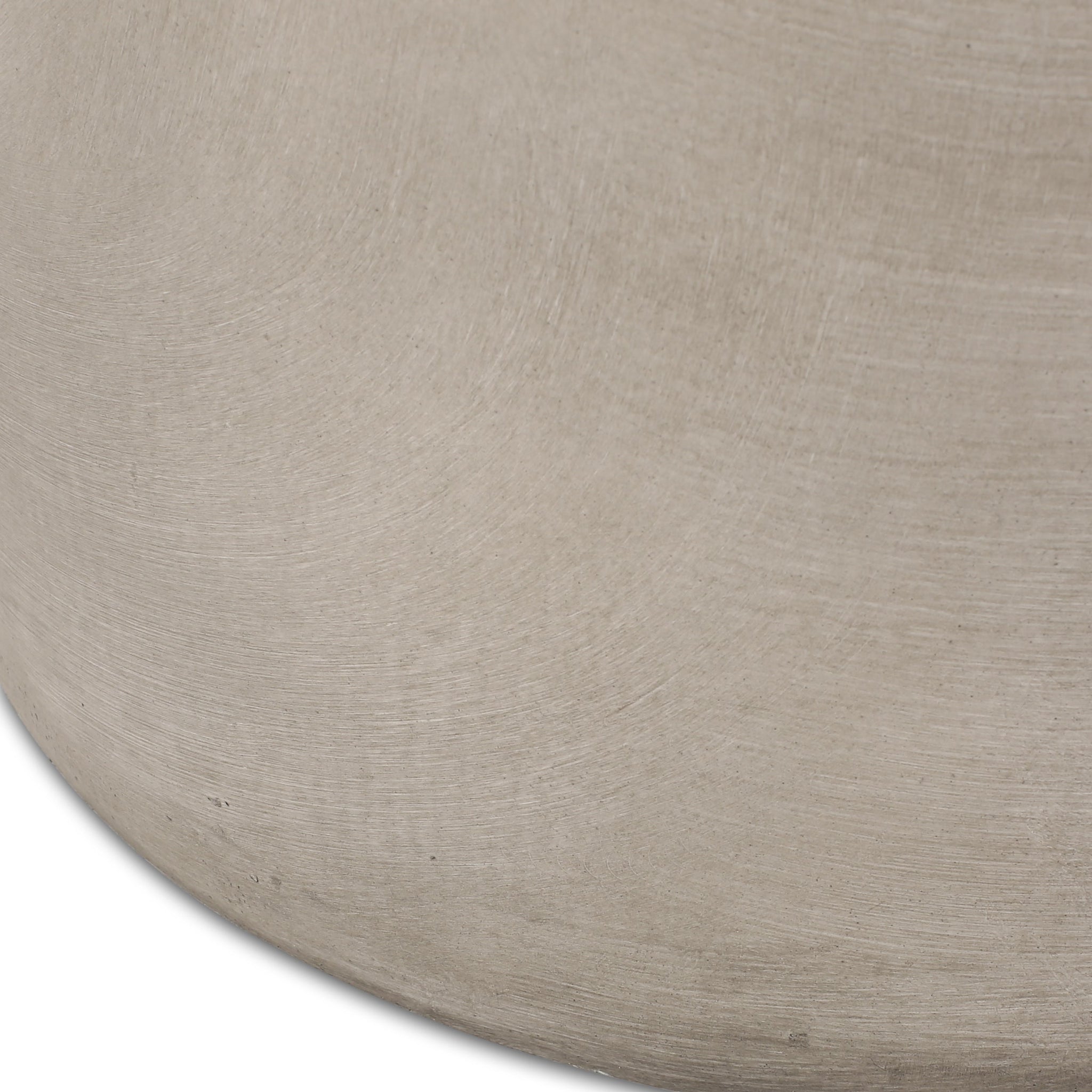 Outdoor Lightweight Concrete Side Table, Light Gray by HouseOfZazla