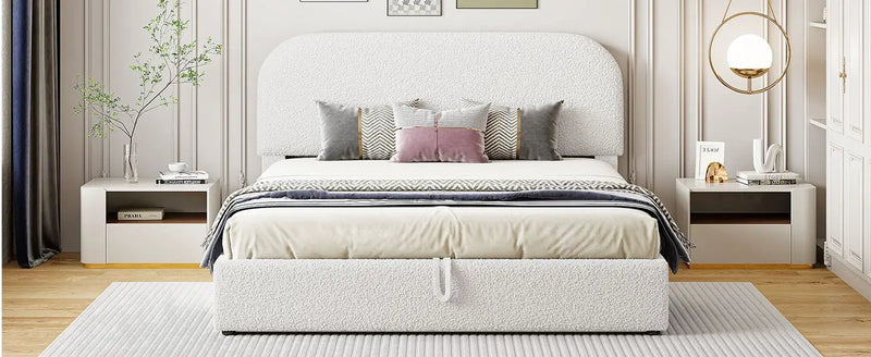 Upholstered Platform Bed With Hydraulic Storage System by HouseOfZazla
