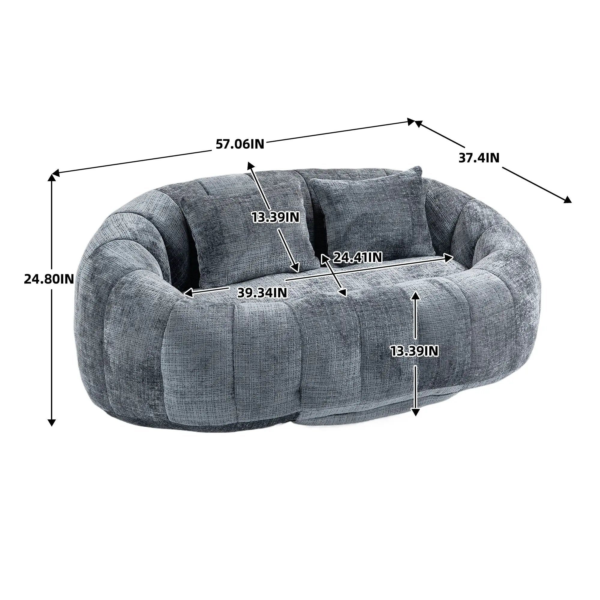Bean Bag Lazy Sofa Durable Comfort Lounger by BLAKHOM