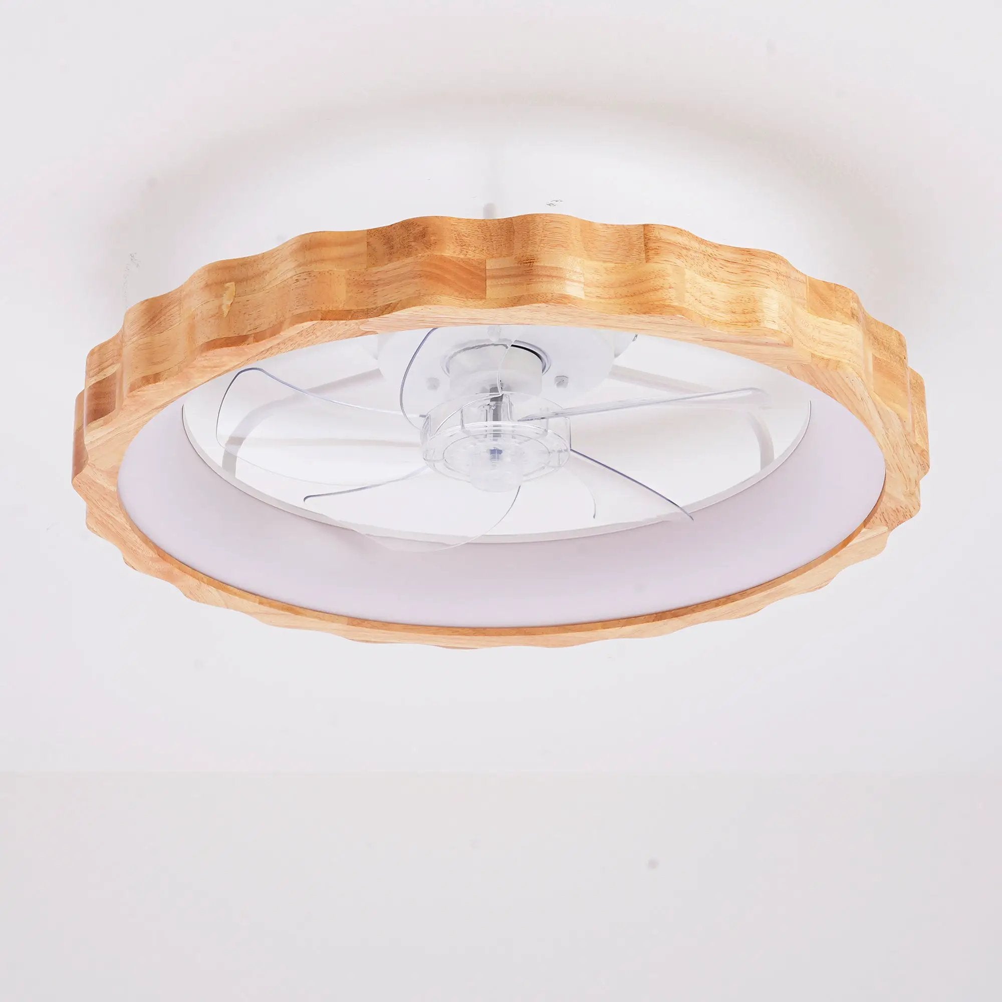 20" Plum Blossom Flush Mount Ceiling Fan with Lights and Remote by HouseOfZazla