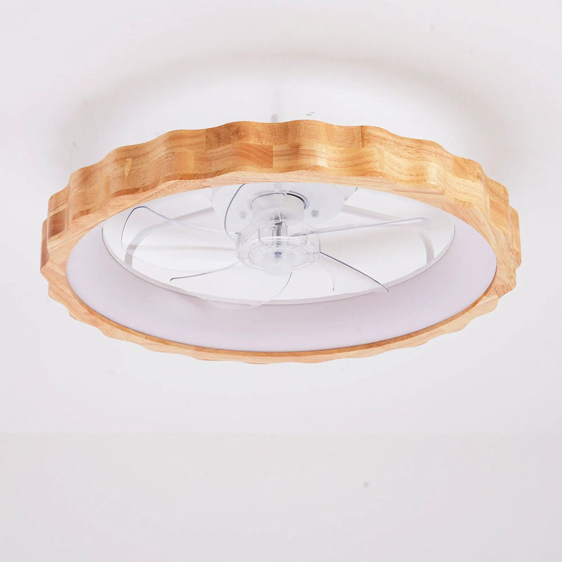 20" Plum Blossom Flush Mount Ceiling Fan with Lights and Remote by HouseOfZazla