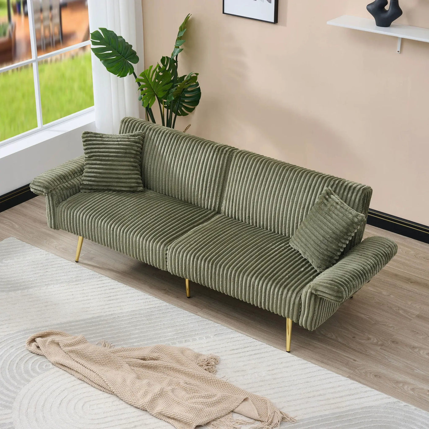 Luxury Foldable Double Sofa Bed With Folding Armrests by HouseOfZazla