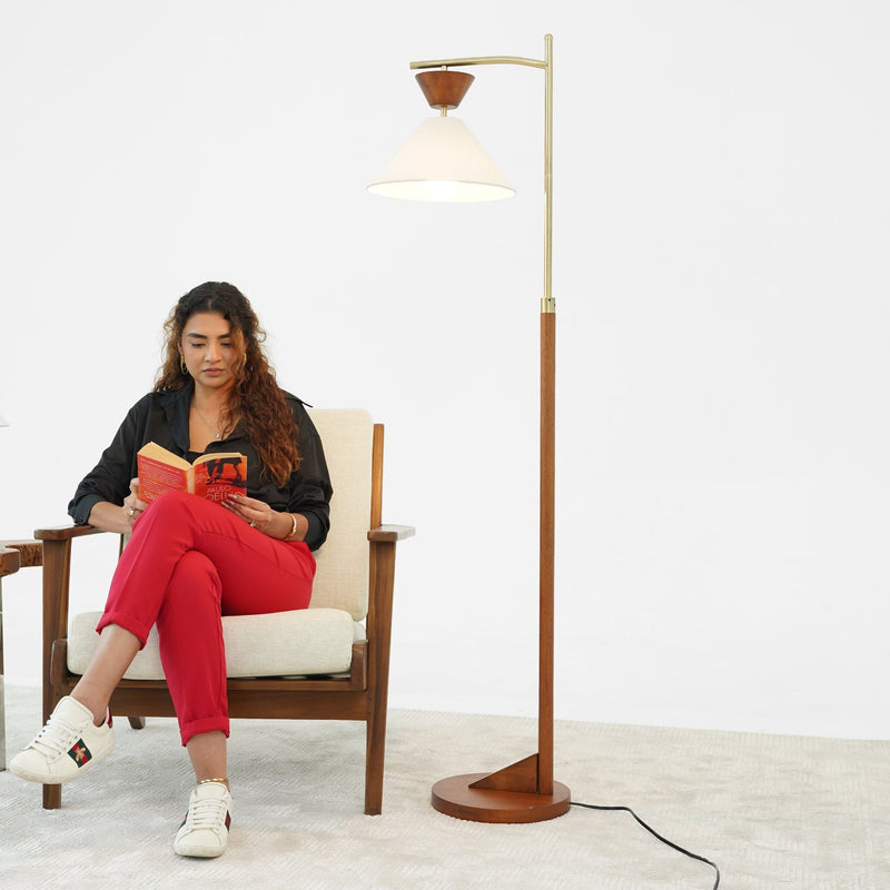 Floor Lamp, Standing Light For Living Room - Brown by HouseOfZazla