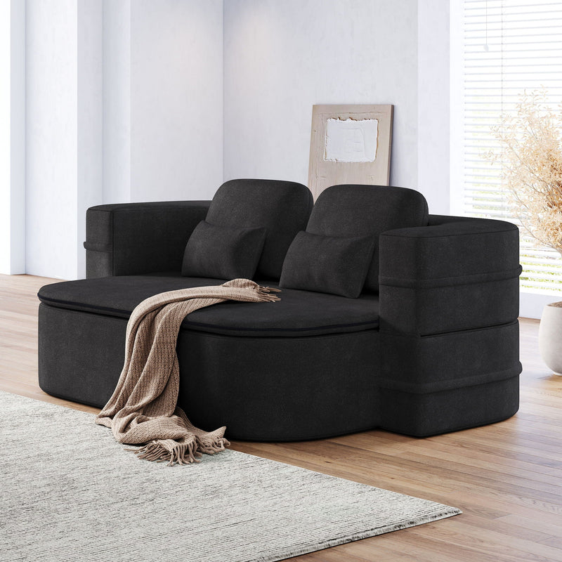 2 In 1 Foldable Sofa Bed With Multi Functional Blanket, Floor Lounge Sofa by HouseOfZazla