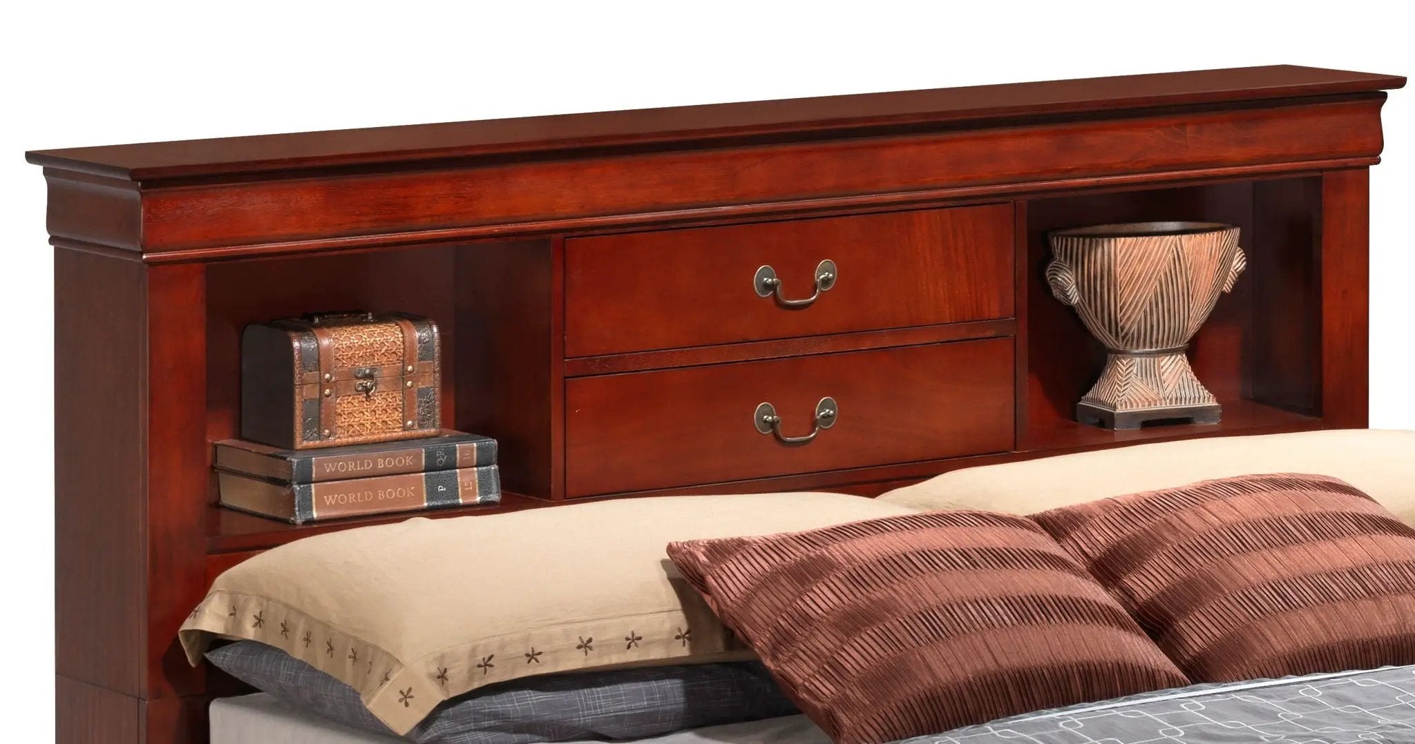 Traditional Style Bookcase Storage Bed by Unique Piece Furniture