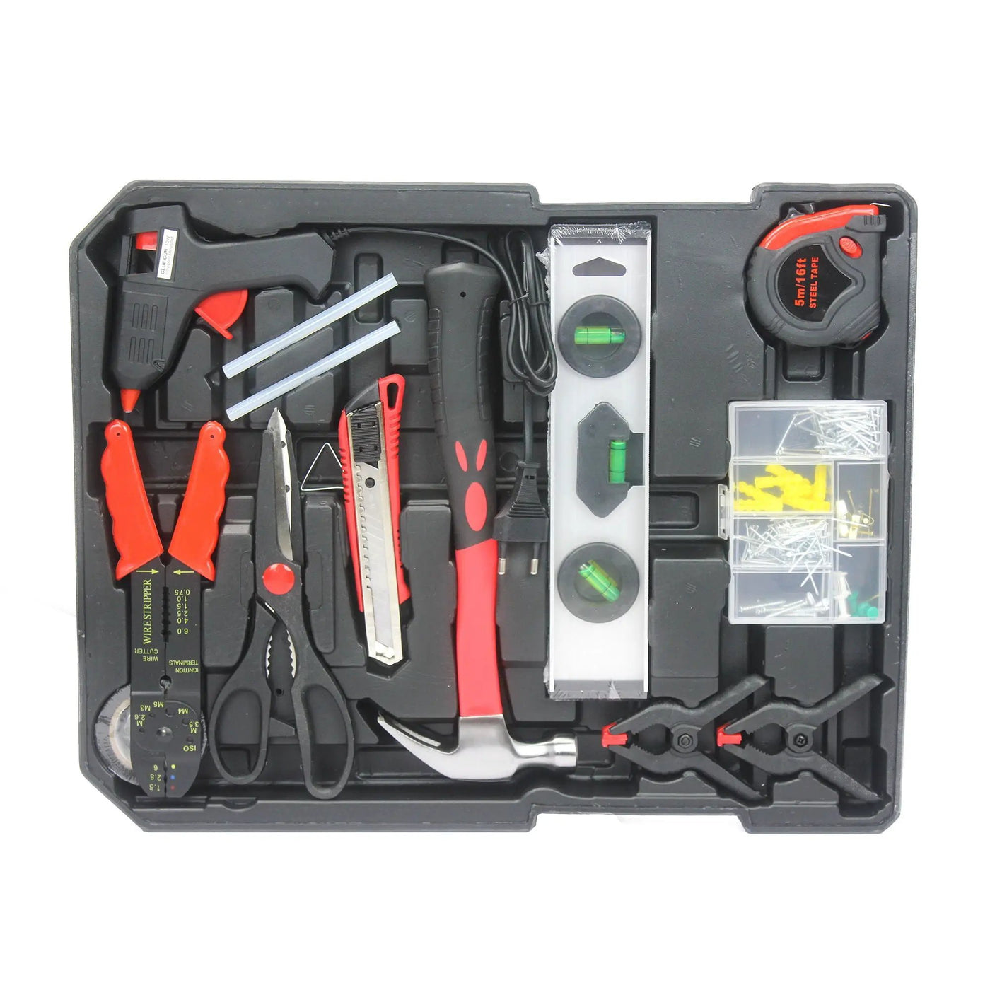899 Piece Home Repair Tool Set With Rolling Plastic Toolbox, 4 Drawers, General Household Maintenance Kit by HouseOfZazla