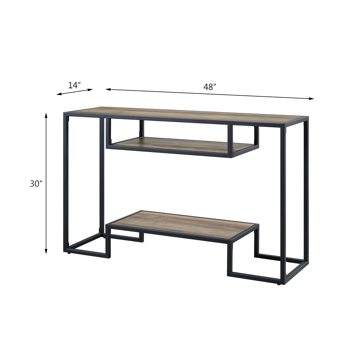 Idella Sofa Table - Rustic Oak / Black, photo 4 of 4