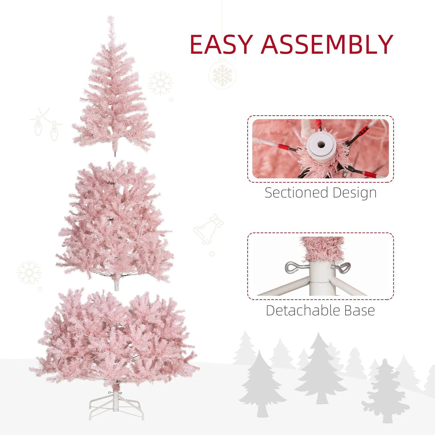 HOMCOM 7.5' Tall Prelit Christmas Tree by HouseOfZazla