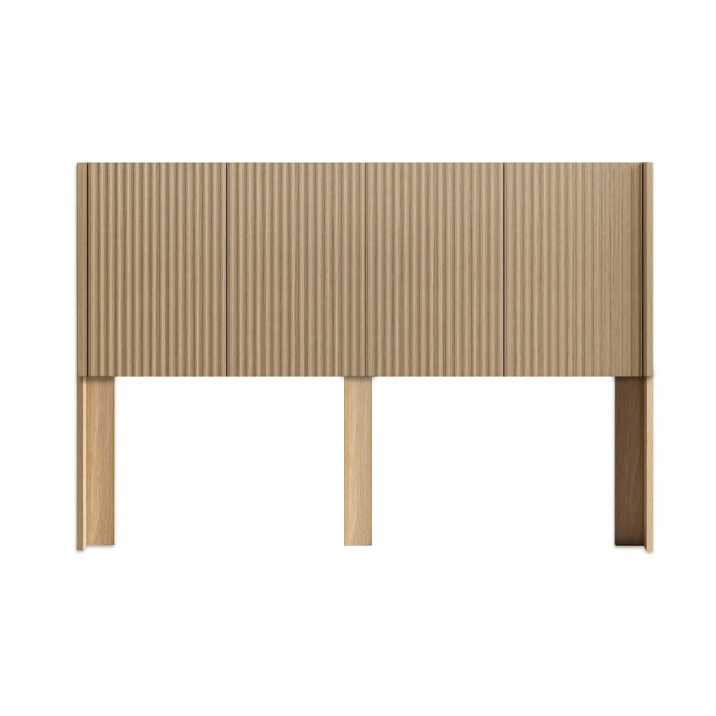 Modern Wide Wall Mounted Fluted Panel Headboard by HouseOfZazla