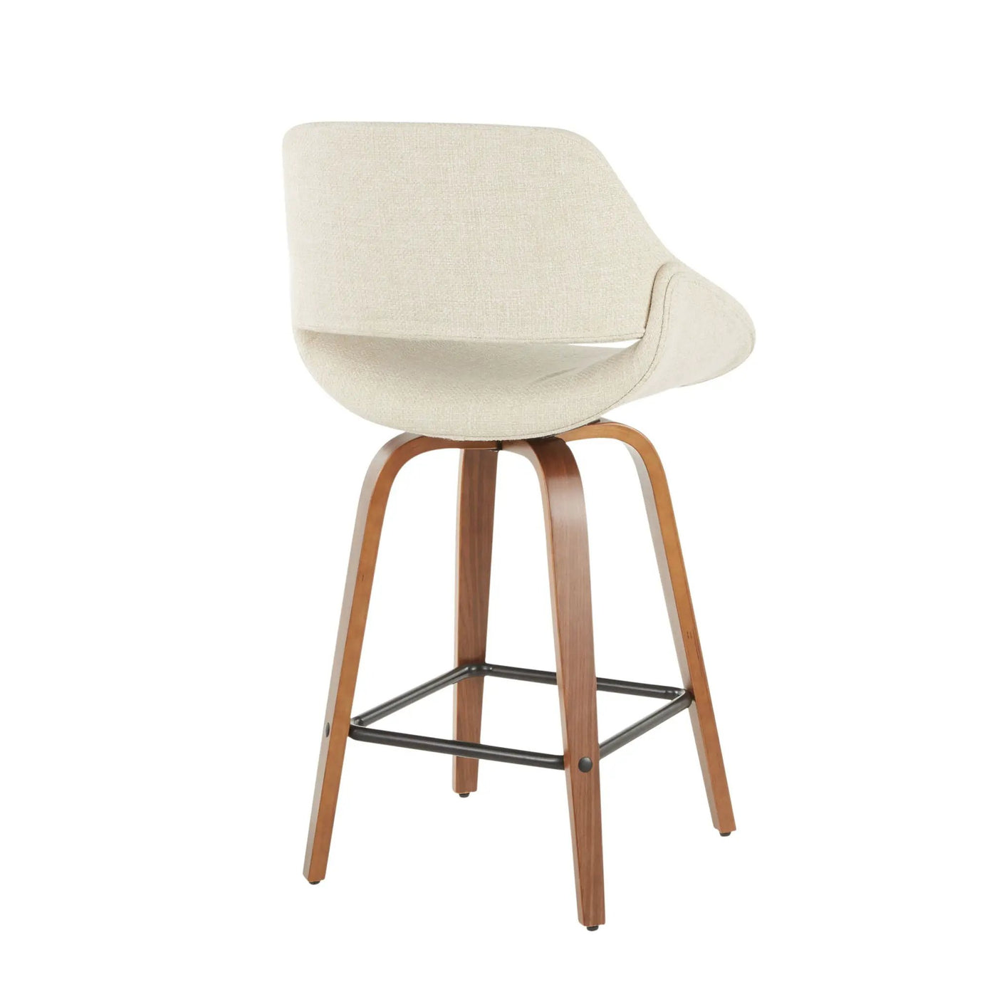 Fabrico - Mid-Century Modern, Counter Stool (Set of 2) by HouseOfZazla
