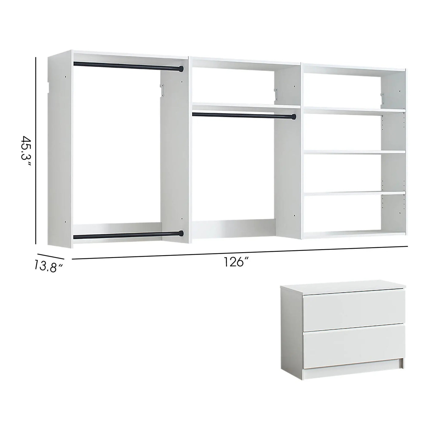 Devi - Wall Mounted Wood Closet System & Modular Units by HouseOfZazla