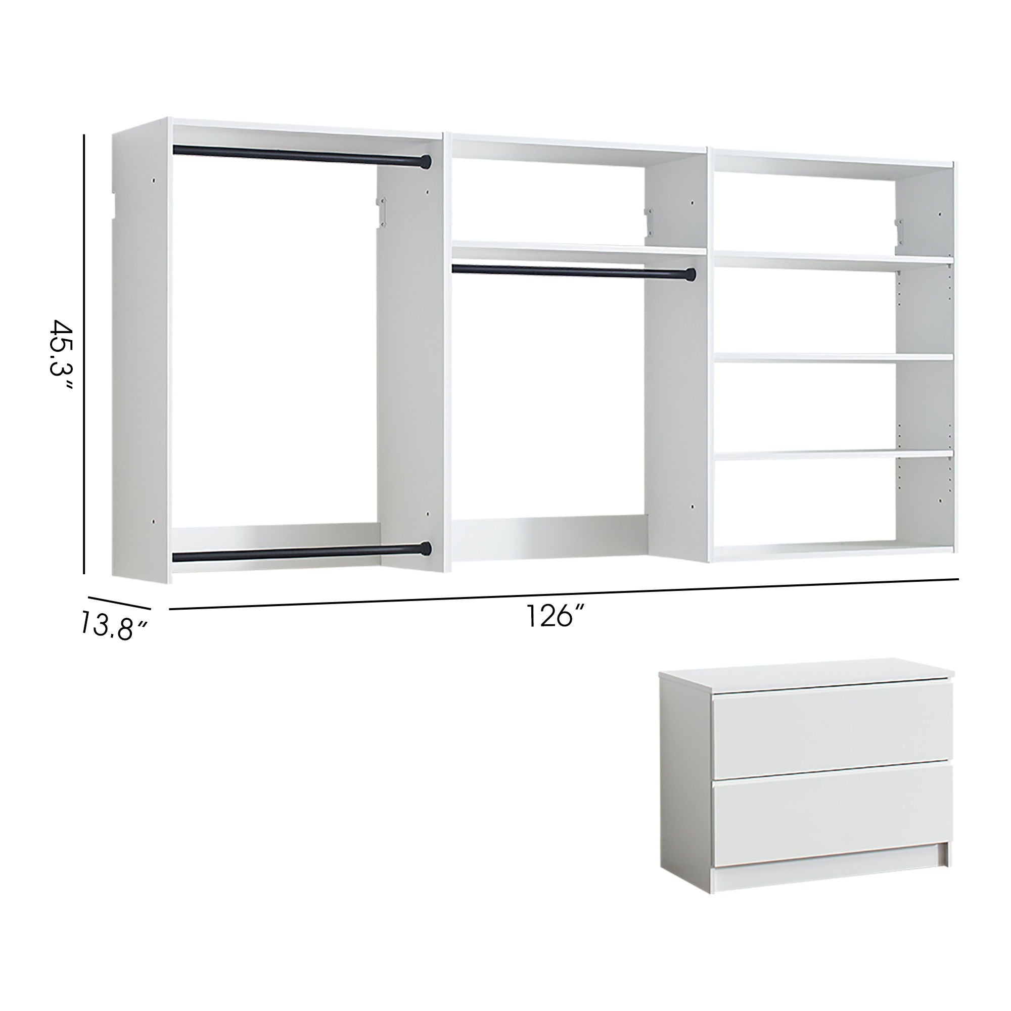 Devi - Wall Mounted Wood Closet System & Modular Units by HouseOfZazla