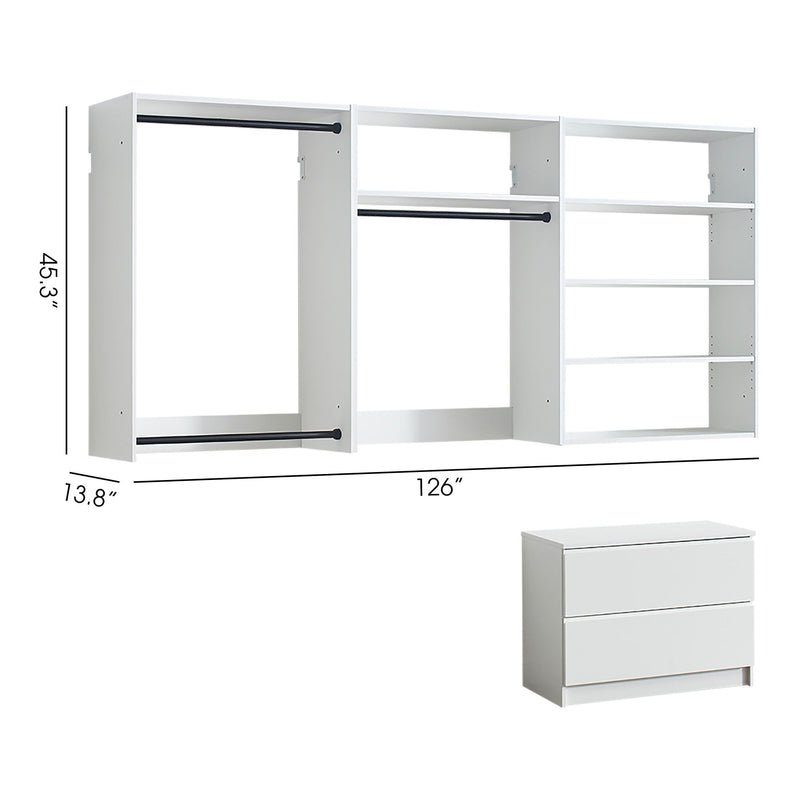 Devi - Wall Mounted Wood Closet System & Modular Units by HouseOfZazla
